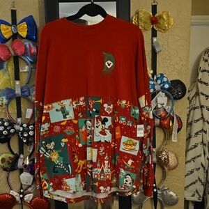 Disney Red Holidat Adult Spirit Jersey